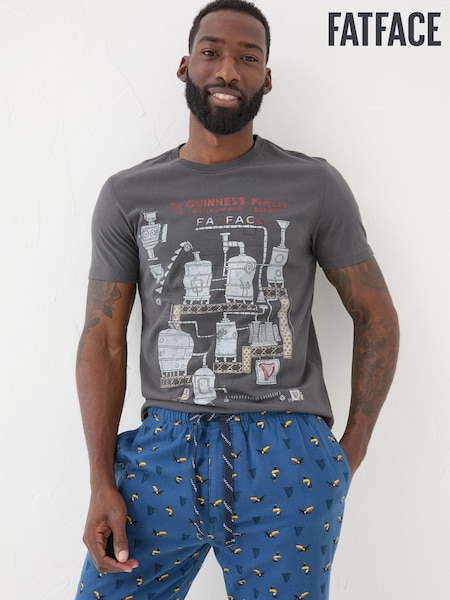 FatFace Washed Black Guinness Process 100% Cotton T-Shirt (E76715) | €19.50