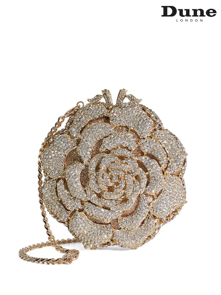 Dune London Gold Bling Hard Embellished Flow Bag (E76762) | €196