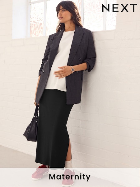 Black Maternity Jersey Maxi Skirt (E76782) | BGN 54