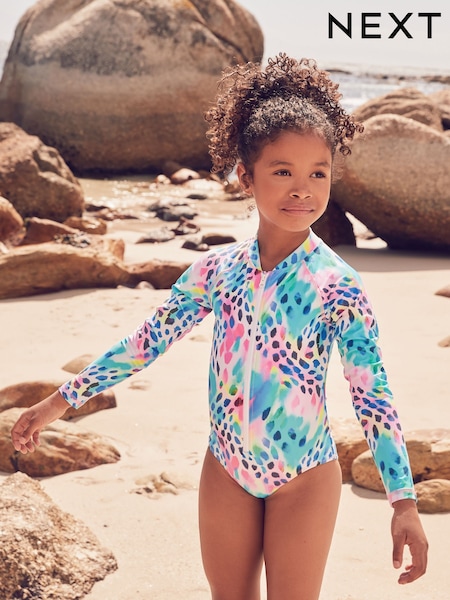 Bright Animal Long Sleeved Swimsuit (3-16yrs) (E76821) | $37 - $48