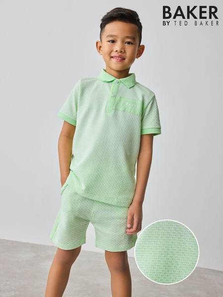 أخضر ليموني - Baker by Ted Baker Polo Shirt And Shorts Set (E76971) | ‏227 د.إ.‏ - ‏ 257‏ د.إ.
