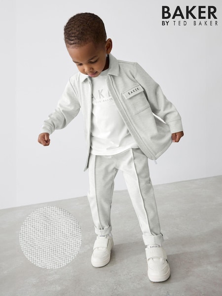 Baker By Ted Baker Grey Textured Jacket T-shirt And Trousers Set (E76991) | € 70 - € 79