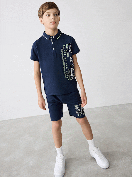 Baker by Ted Baker 100% Cotton Polo Shirt and Shorts Set (E76995) | AED227 - AED257
