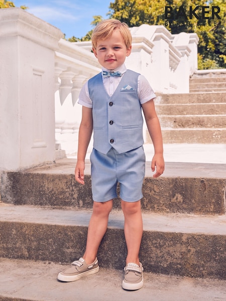 Baker by Ted Baker Shirt Waistcoat and Shorts Set (E77038) | 350 QAR - 377 QAR