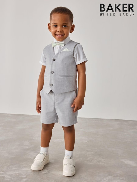 Baker by Ted Baker Shirt Waistcoat and Shorts Set (E77041) | €100 - €107