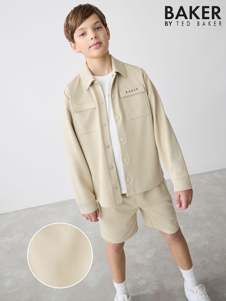Baker by Ted Baker Stone Shacket T-Shirt And Shorts Set (E77077) | ‏299 د.إ.‏ - ‏ 341‏ د.إ.