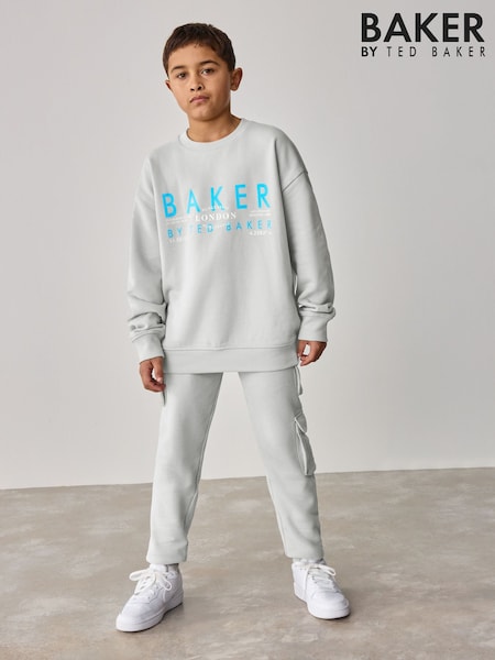 Baker by Ted Baker Graphic Sweatshirt And Cargo Joggers Set (E77078) | R$ 375 - R$ 445