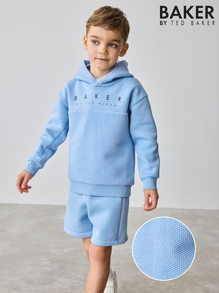 Baker by Ted Baker Blue Quilted Hoodie And Shorts Set (E77191) | AED239 - AED281