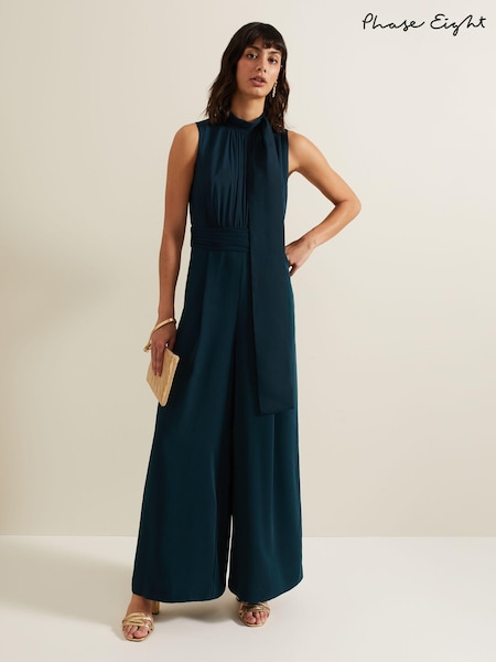 Phase Eight Green Neesa Wide Leg Jumpsuit (E77226) | €121