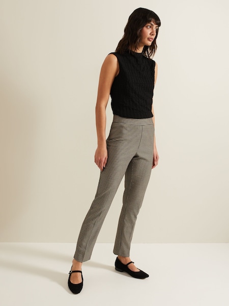 Phase Eight Black Donna Dogtooth Treggings (E77248) | 195 QAR
