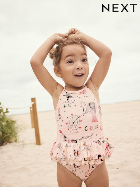 Ocru Circus - Costum de baie cu peplum și vârf decolteu (3mths-7yrs) (E77666) | 104 LEI - 119 LEI