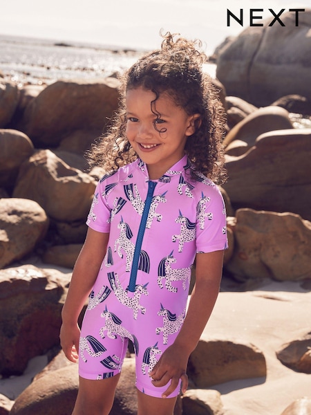 Purple Unicorn Sunsafe Swimsuit (3mths-10yrs) (E77685) | €18 - €21