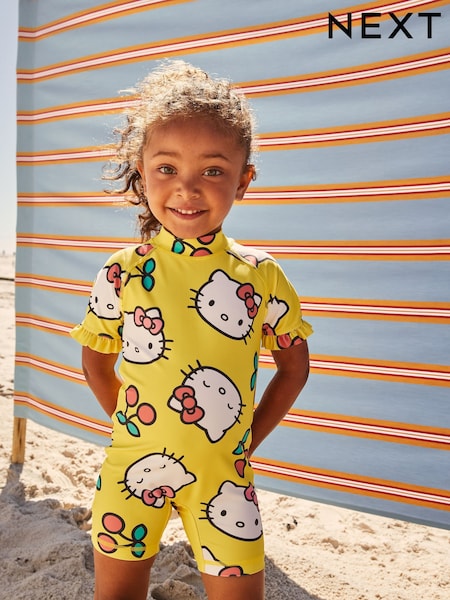 Yellow Hello Kitty License Sunsafe Swimsuit (3mths-7yrs) (E77687) | € 21 - € 24