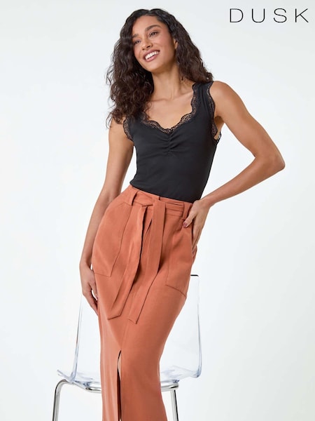 Dusk Belted A-Line Midi Skirt (E77735) | 27 €