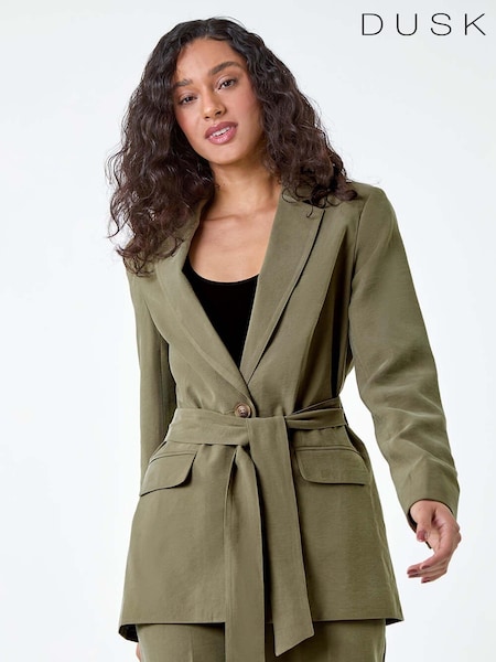 Dusk Tie Belt Blazer Jacket (E77761) | kr812