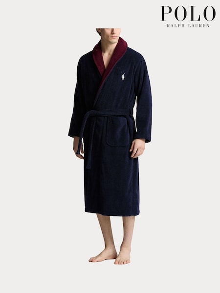 Contrast Terry Dressing Gown (E78041) | €83