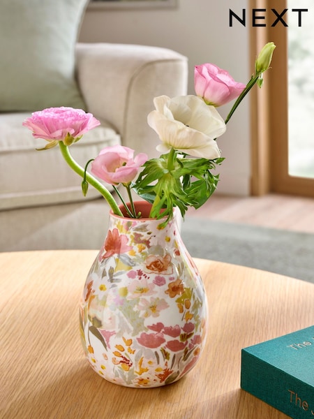 Multicolour Ceramic Small Floral Vase (E78134) | kr147