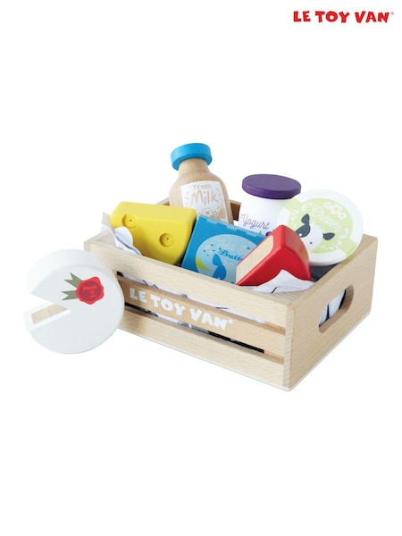 Le Toy Van Cheese and Dairy Wooden Market Crate (E78141) | €27