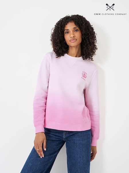 Crew Clothing Pink Crew Neck 100% Cotton Sweatshirt (E78160) | €34
