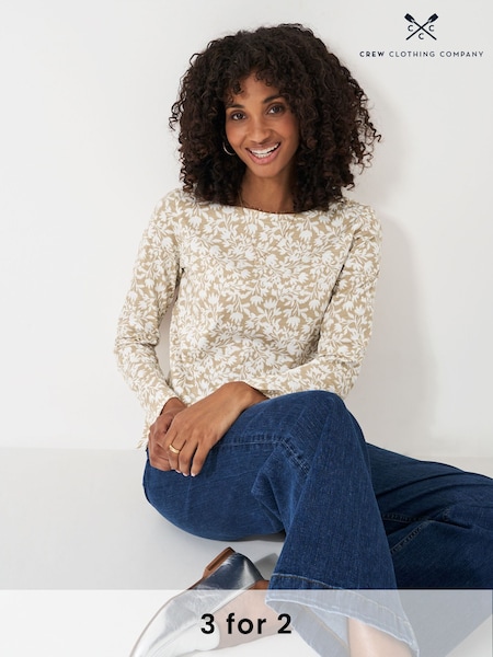 Crew Clothing Company Cassandra Stripe Button Top (E78161) | 182 LEI