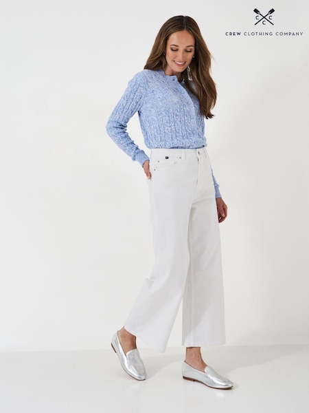 Белый - Crew Clothing Relaxed Cropped Jeans (E78202) | €39