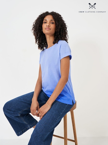 Albastru - Tricou din bumbac Ombre 100% Crew Clothing (E78224) | 104 LEI