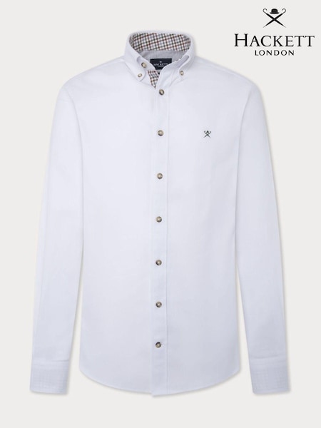 Hackett London Men 100% Cotton White Shirt (E78292) | €77