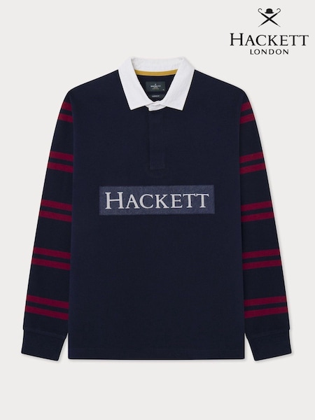 Hackett London Men Blue 100% Cotton Polo Shirt (E78311) | 542 SAR