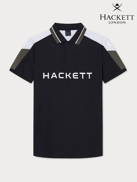 Hackett London Men Black Polo Shirt (E78366) | 446 SAR