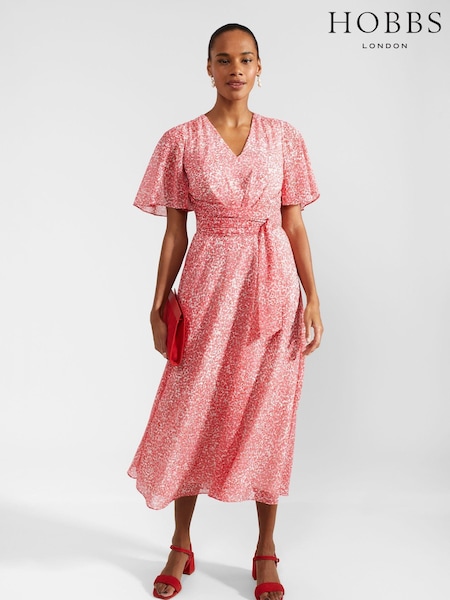 Hobbs Pink Petite Marie Dress (E78413) | €108