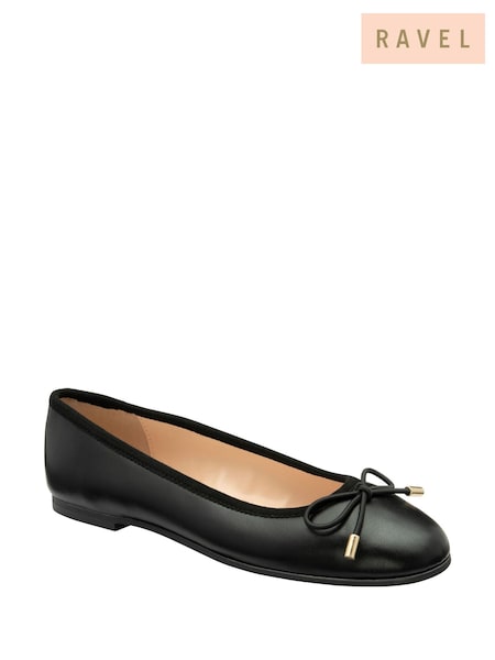 Ravel Black Ballerina Shoes (E78423) | $87