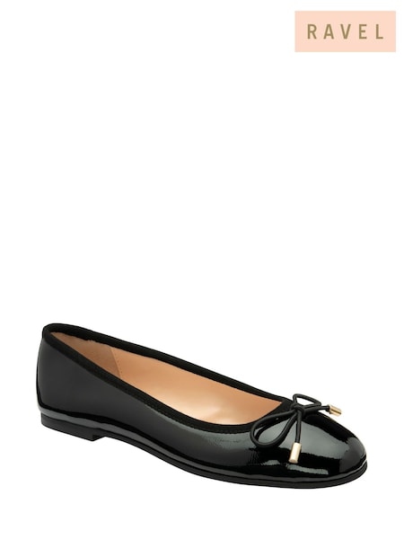 Ravel Floral Black Ballerina Shoes (E78432) | R$ 495