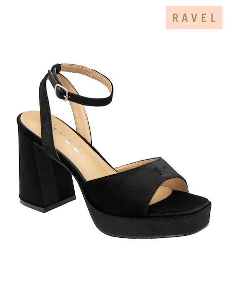 Черный - Ravel Block Heel Sandals (E78436) | €66