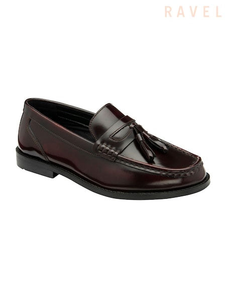 Ravel Red Leather Loafers (E78437) | €99