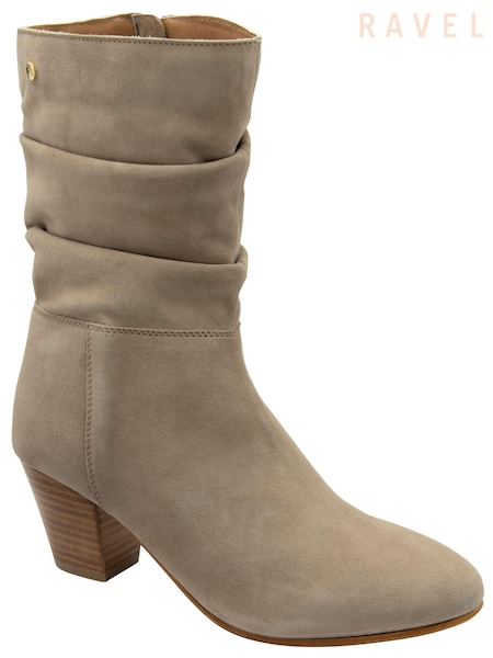 Ravel Natural Suede Mid-Calf Boots (E78457) | $175