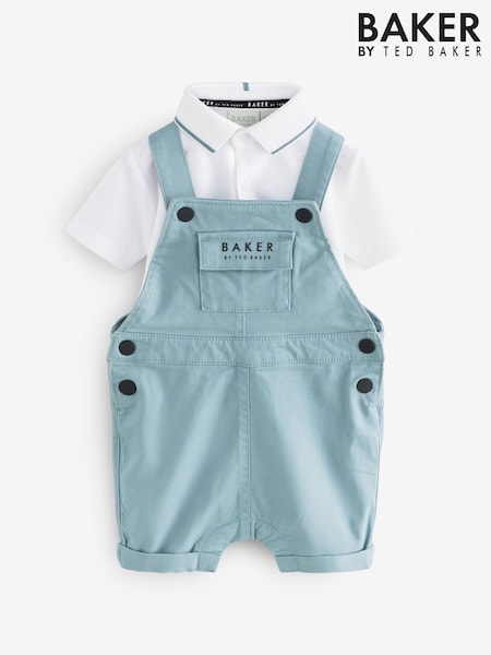 أزرق - Baker By Ted Baker Dungaree And Polo Shirt Set (E78628) | ‏226 ر.ق. - ‏243 ر.ق.
