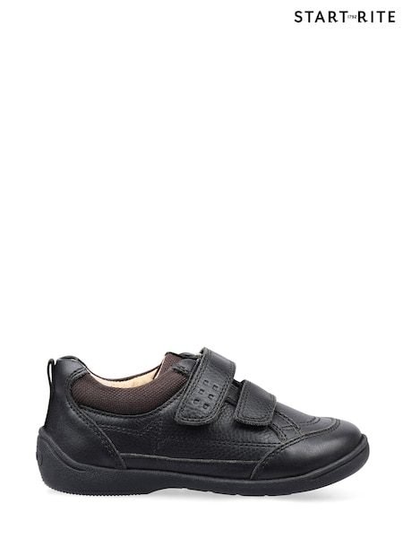 Start Rite Zig Zag Leather Rip Tape School Black Shoes (E78632) | 285 zł