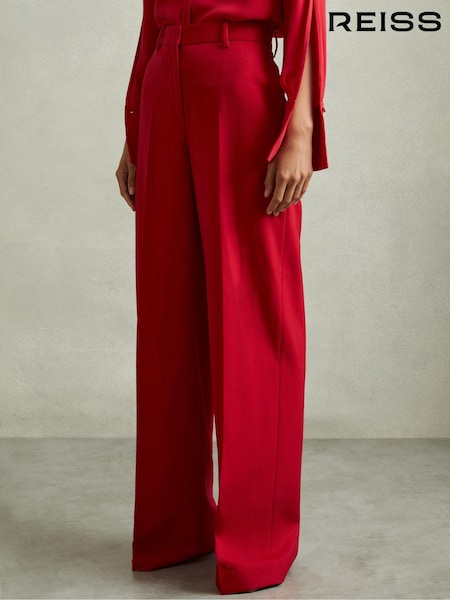 Reiss Anna Wool Blend Wide Leg Trousers (E78642) | €280