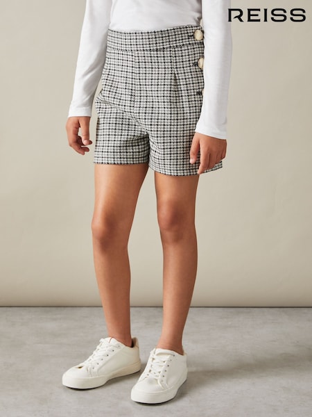 Reiss Black Charlie 9-13 yrs Checked Suit Shorts (E78657) | €30