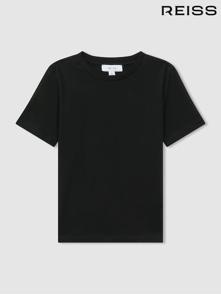Reiss Black Bless Crew Neck T-Shirt (E78661) | AED101