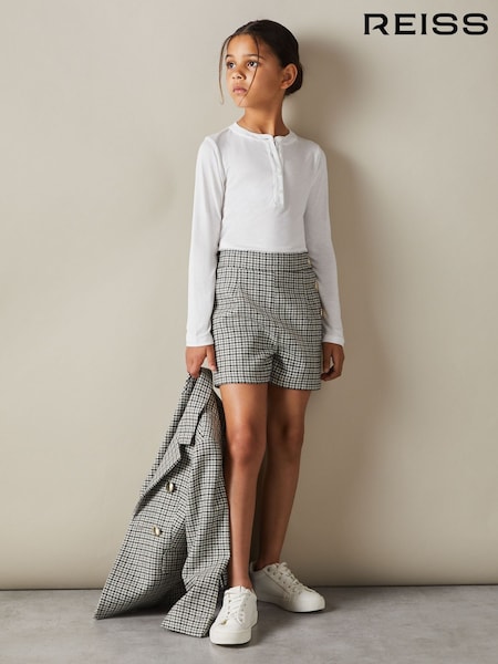 Reiss Black Charlie 4-9 yrs Checked Suit Shorts (E78676) | €20
