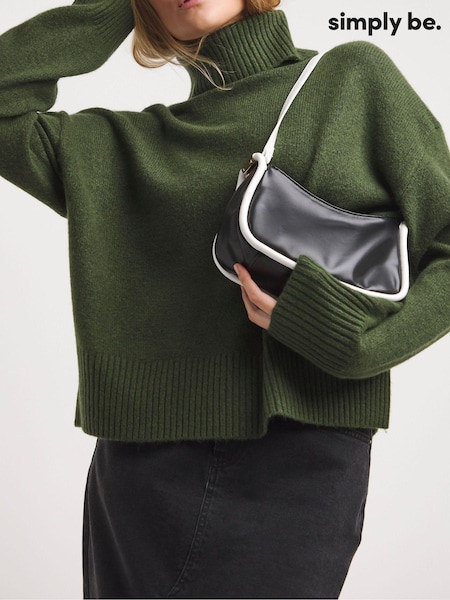 Simply Be Contrast Shoulder Bag (E78690) | kr455