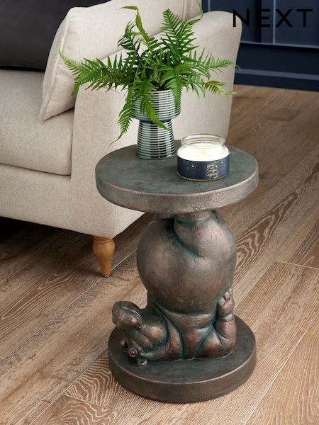Grey Hattie Hippo Resin Shaped Side Table (E78930) | €155