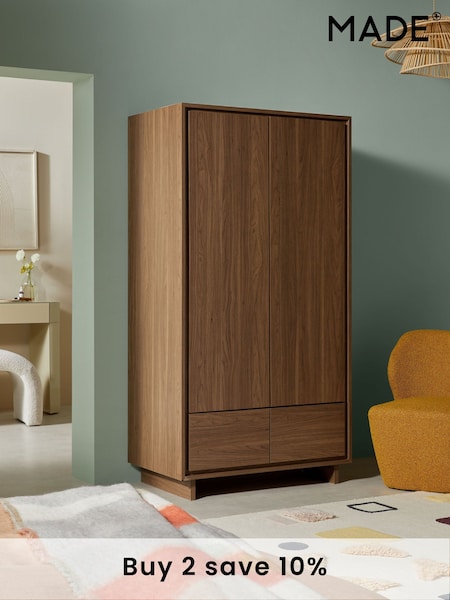 MADE.COM Dark Walnut Effect Kaci Double Wardrobe (E78973) | €820