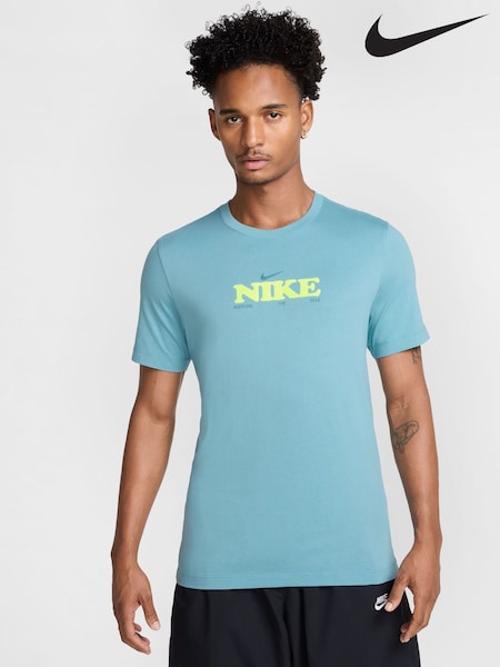 Nike Blue Sportswear Blooming Graphic 100% Cotton T-Shirt (E79053) | € 59