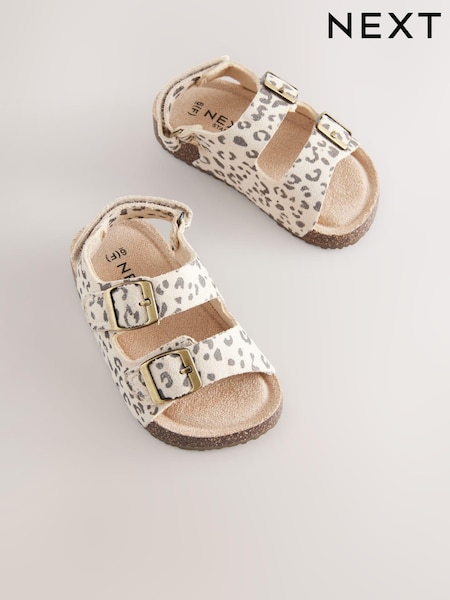 Animal Print Standard Fit (F) Corkbed Double Two Strap Sandals (E79087) | BGN 48 - BGN 55