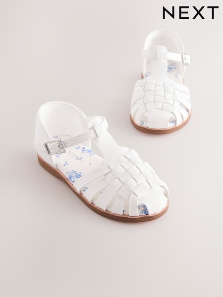 White Standard Fit (F) Fisherman Occasion Sandals (E79107) | 94 QAR - 109 QAR