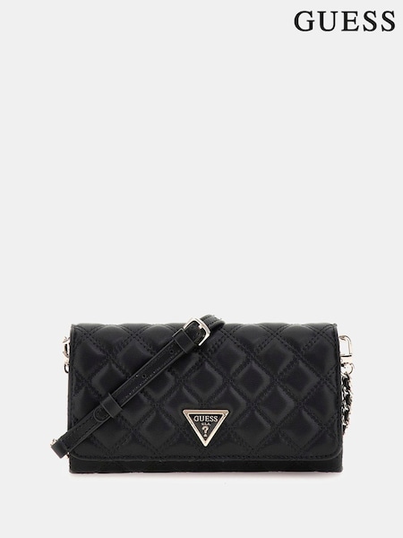 Guess Giully Quilted Flap Organiser Cross-Body Bag (E79128) | €79