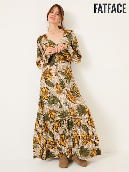 FatFace Natural Emma Midi Dress (E79197) | ₪347