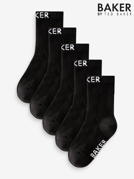 Schwarz - Baker by Ted Baker Boys Socks 5 Pack (E79226) | 20 € - 22 €